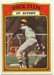 1972 Topps Baseball Cards      180     Dock Ellis IA